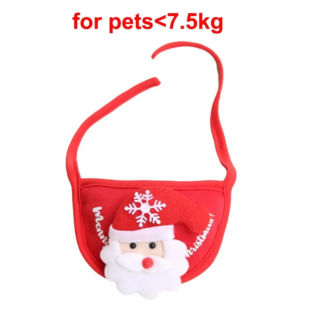 Christmas Pet Reindeer Antler Hat Costume Set - Bandana Bib Scarf for Dogs & Cats