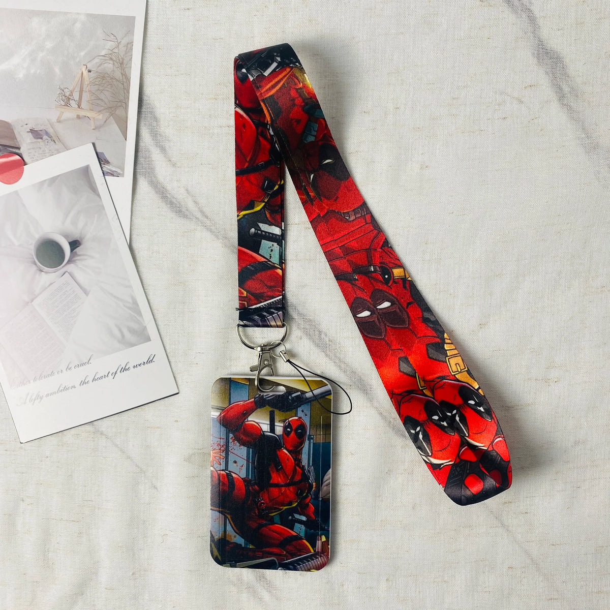 Anime Characters Card Holder Lanyard Keychain Bus ID Credit Card Cover Fans Gift