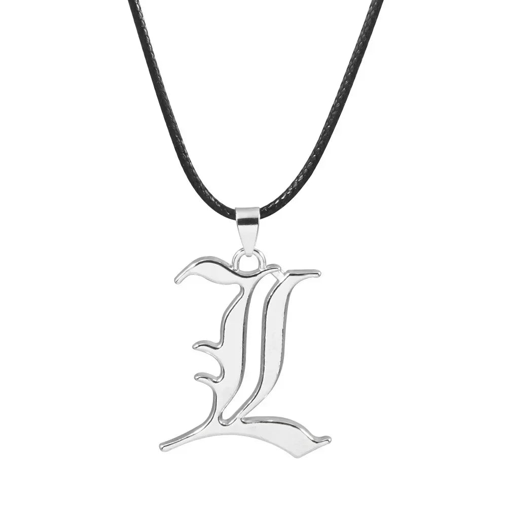 Death Note L Lawliet Necklace Anime Pendant Gothic Cosplay Jewelry Gift for Fans