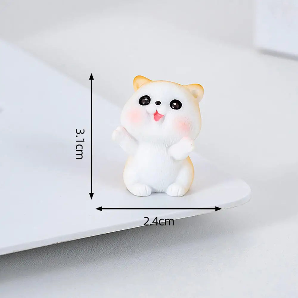 Black Cat Resin Figurine Mini Cartoon Animal Ornament Desktop Decoration Car Micro-Landscape
