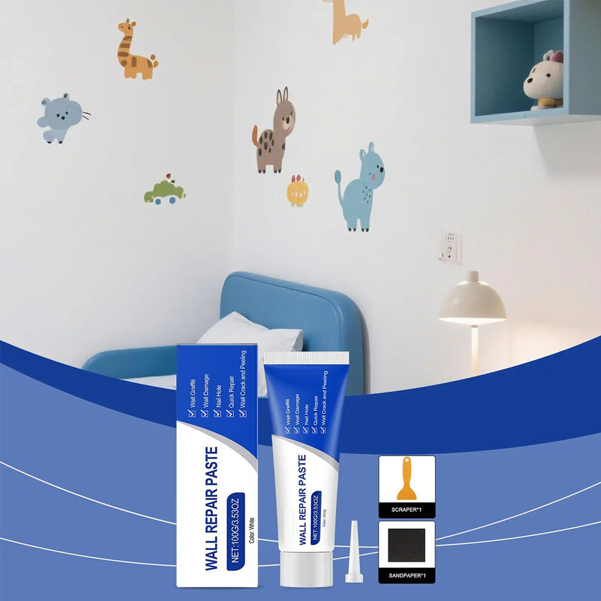 Wall Repair Paste Drywall Hole Filler Touch Up Kit