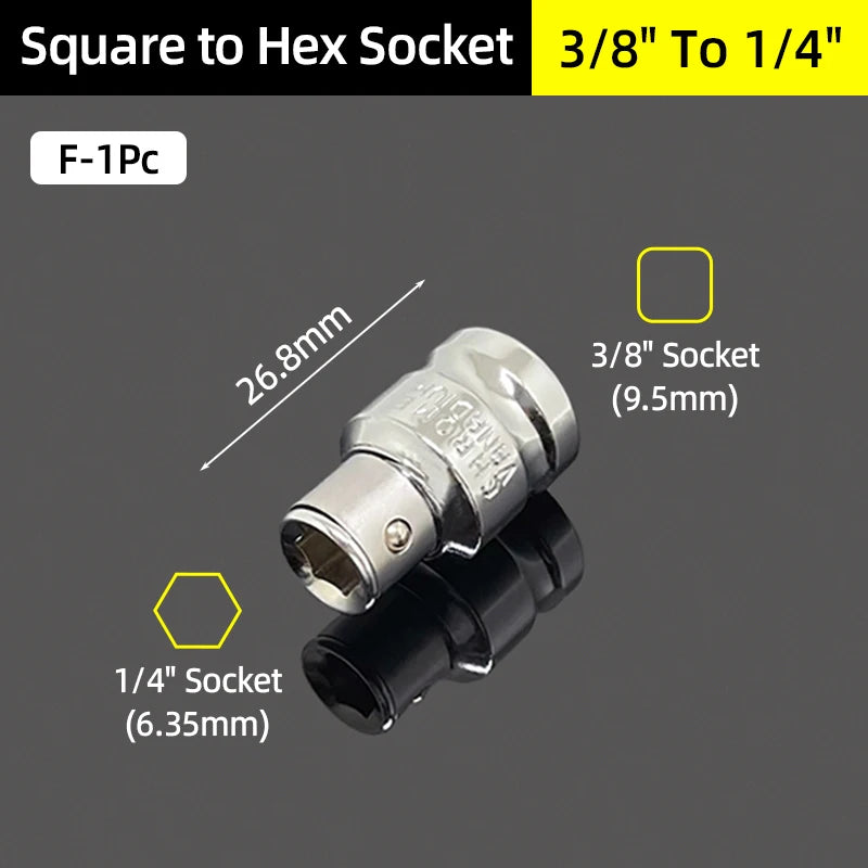 Socket Adapter Converter Set Ratchet Drive Reducer Kit