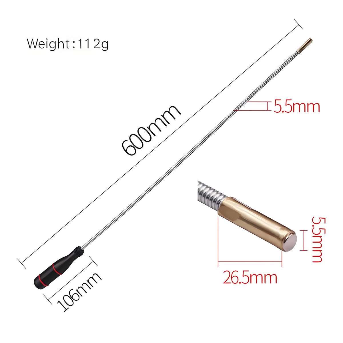 Flexible Magnetic Pickup Tool - Bendable Magnet Rod for Auto Repair & Sink Drain