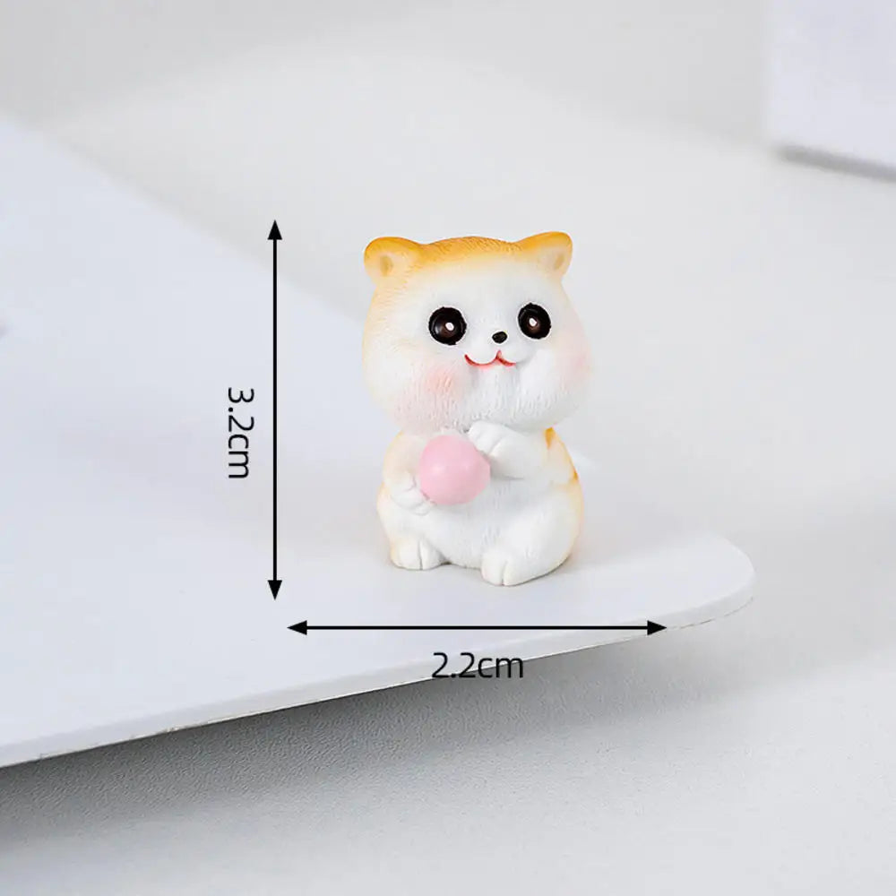 Black Cat Resin Figurine Mini Cartoon Animal Ornament Desktop Decoration Car Micro-Landscape