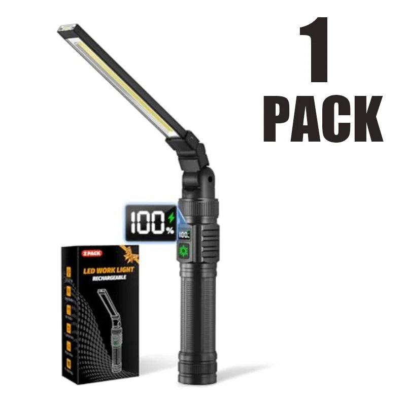Magnetic Work Light, 1500 Lumen Rechargeable LED with 360° Rotation