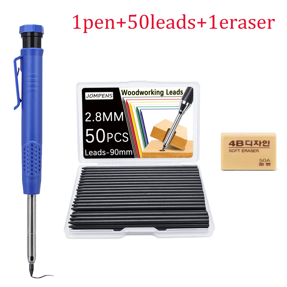 Carpenter Pencil Set 2.8mm Flat Construction Marking Pencils