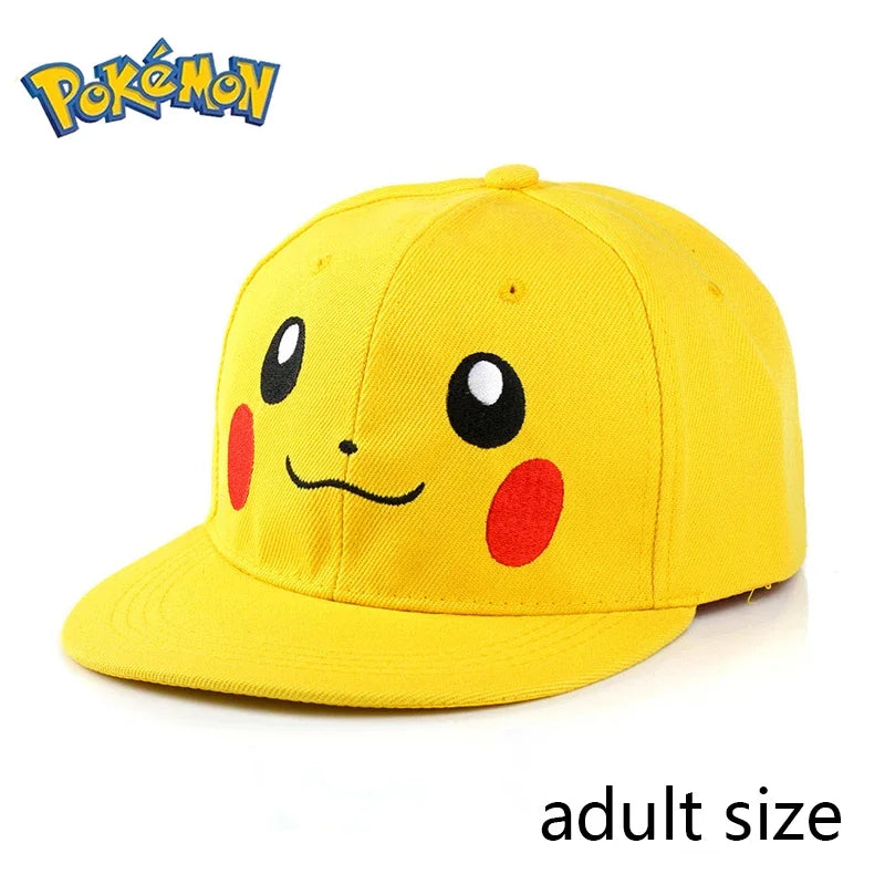 Pokémon Pikachu Baseball Cap – Adjustable Anime Cartoon Snapback Hat for Kids, Women & Men