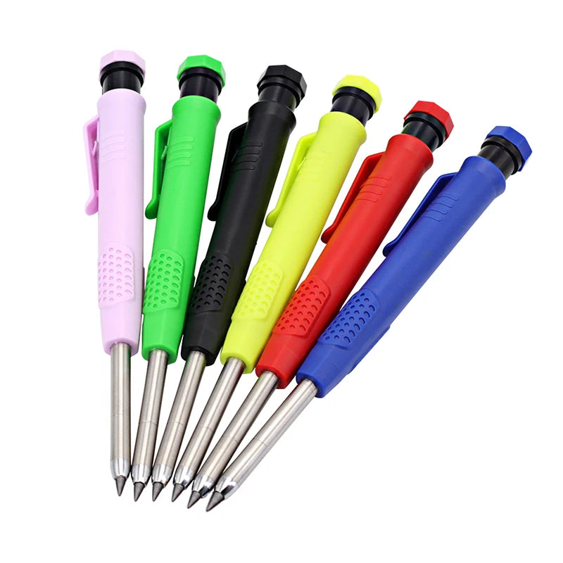 Carpenter Pencil Set – 2.8mm Flat Construction Marking Pencils for Woodworking & Framing
