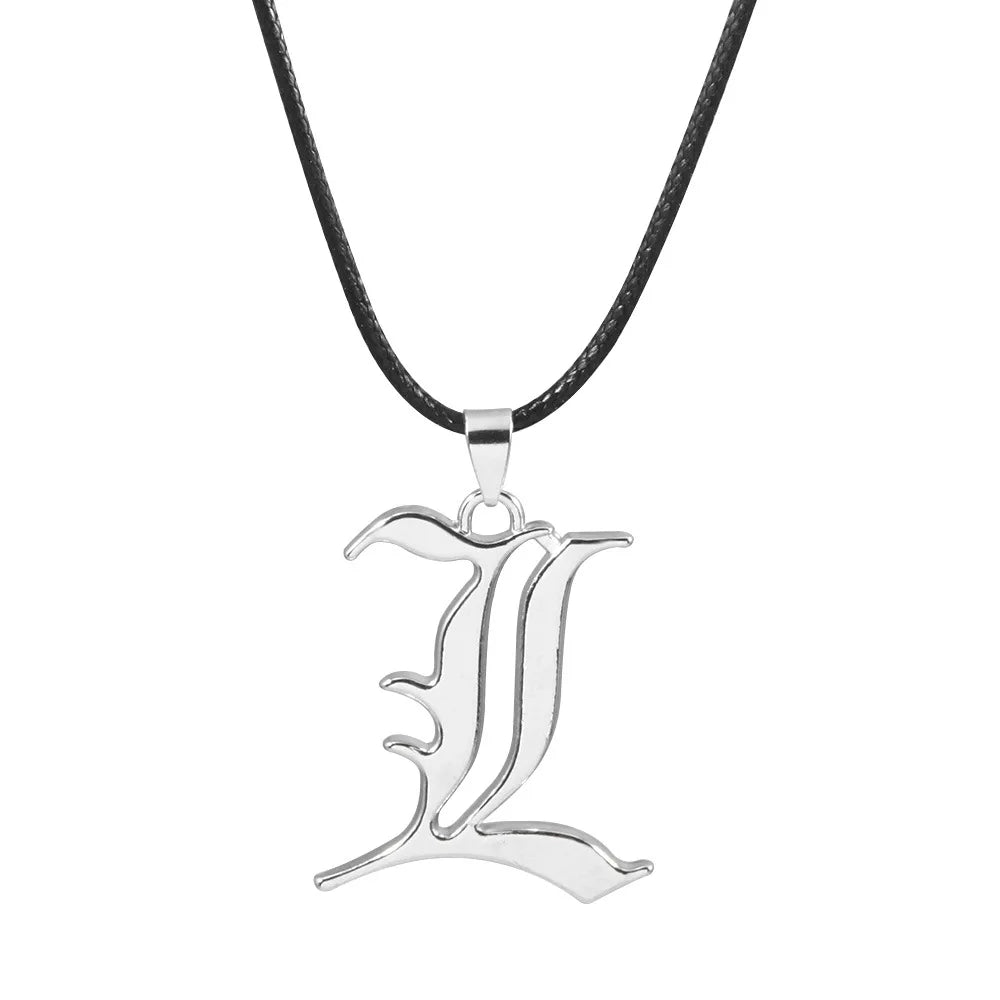 Death Note L Lawliet Necklace Anime Pendant Gothic Cosplay Jewelry Gift for Fans