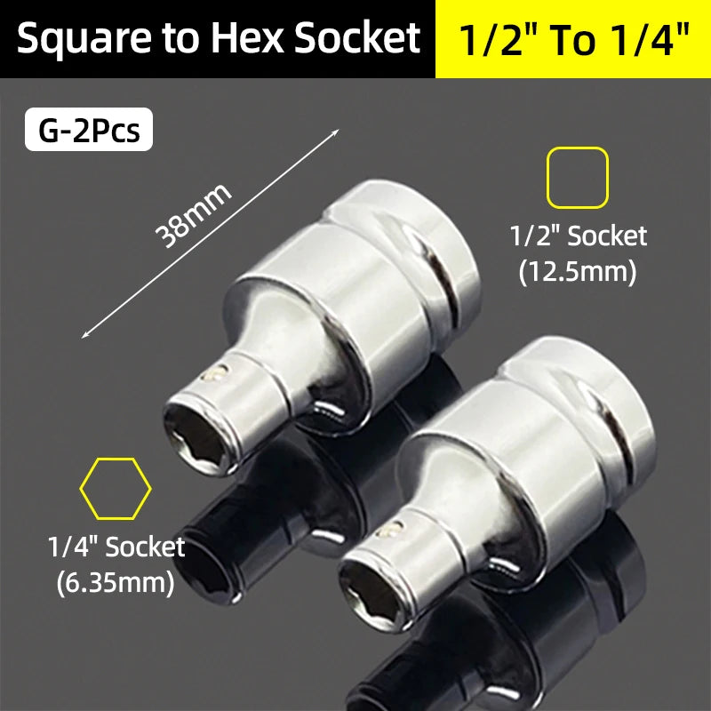 Socket Adapter Converter Set Ratchet Drive Reducer Kit