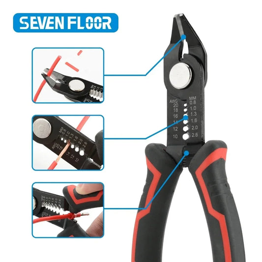 Multi-Function Wire Stripper Crimper Pliers - Automatic Cable Cutter Tool