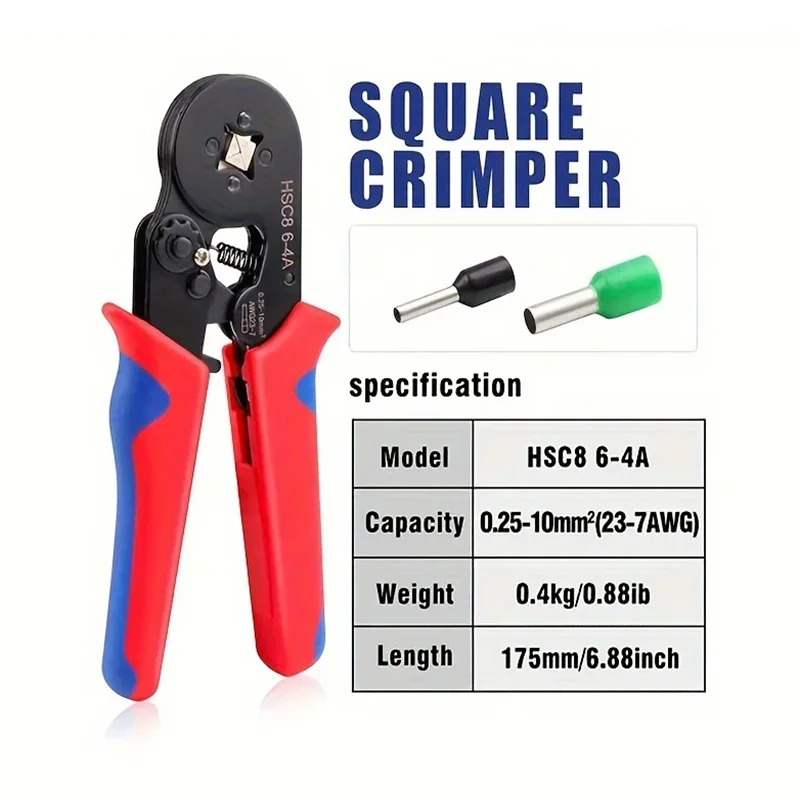 HSC8 Ferrule Crimper Pliers Wire End Terminal Tool