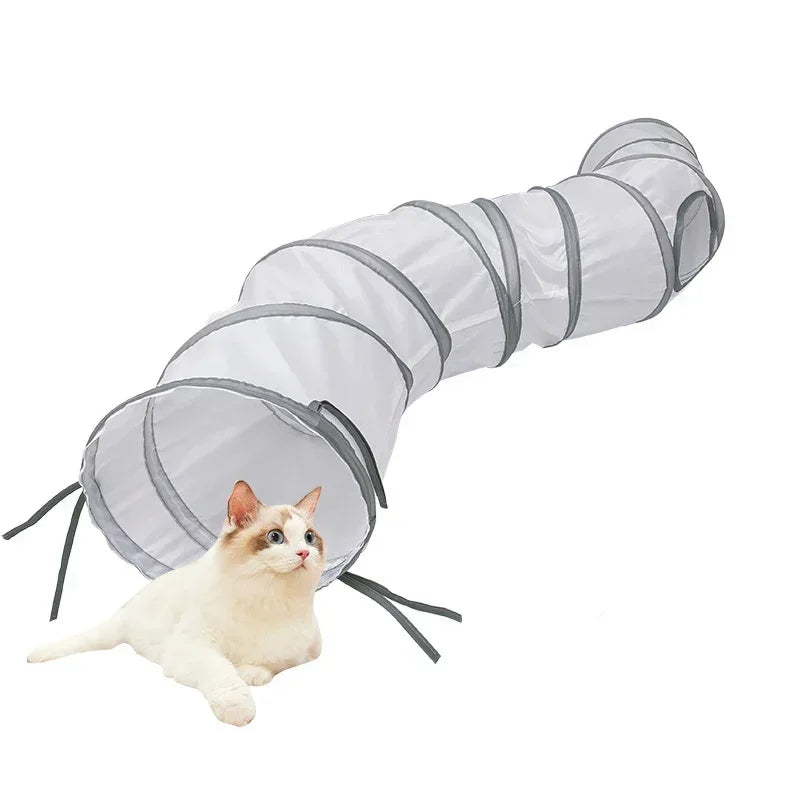 Foldable Cat Tunnel Tube – Interactive Play Tunnel Toy for Kittens, Puppies & Rabbits