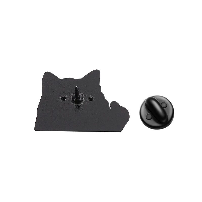 Thumb Up Crying Cat Enamel Pin Kawaii Animal Brooch Lapel Badge for Cat Lovers