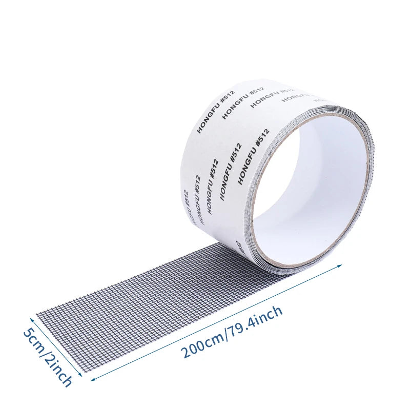 Window Screen Repair Tape, Waterproof Anti-Mosquito Mesh Patch for Doors & Windows