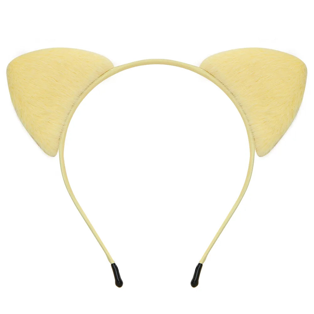 Cute Furry Cat Ears Headband – Cosplay Fancy Dress Hairband for Women & Girls
