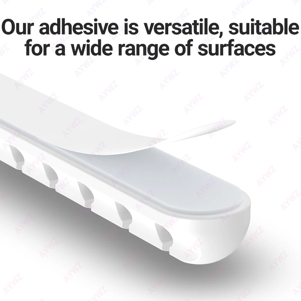 Adhesive Cable Holder Clips, Self-Stick Wire Organizer for Desk, Car & Wall