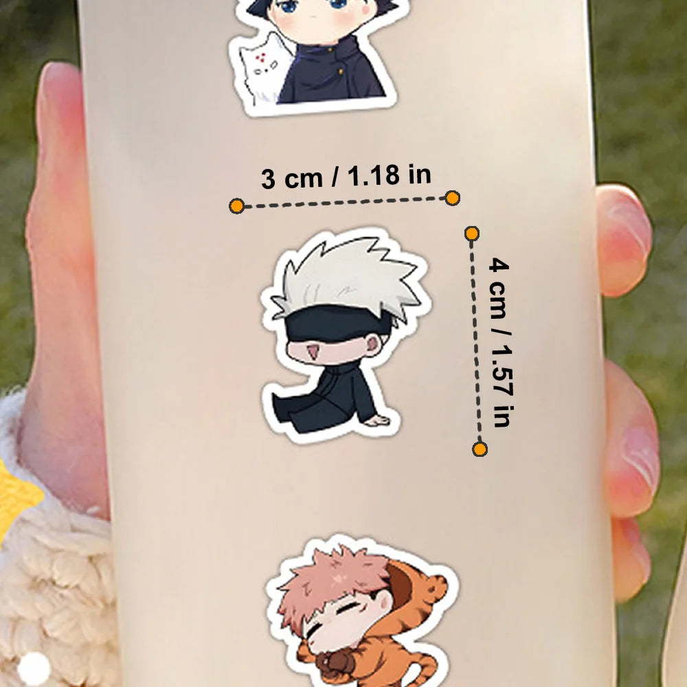 Jujutsu Kaisen Sticker Pack Waterproof Gojo Itadori Decals for Phone Laptop