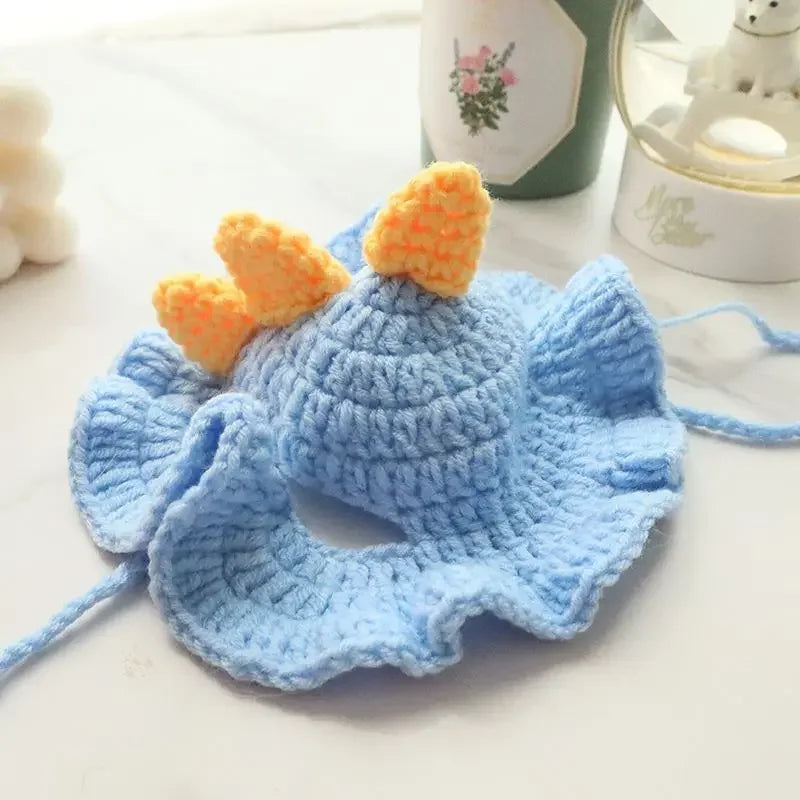 Knitted Cat Hat for Pets – Cute Cosplay Party Headwear