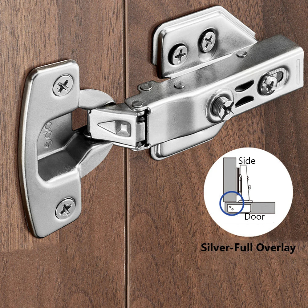 Soft-Close Cabinet Hinge – Stainless Steel Hydraulic Damper Hinge for Kitchen & Wardrobe Doors