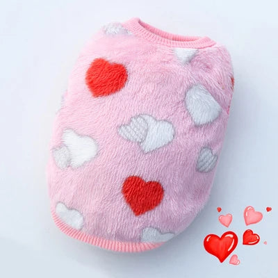 Soft Flannel Puppy Puffer Vest Winter Dog Cat Clothes Small Pets