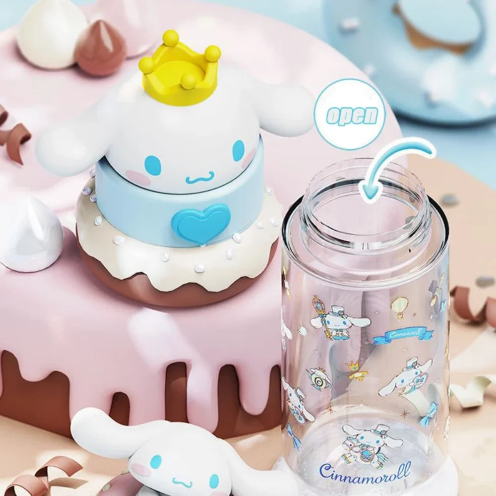 Sanrio 500ml Water Bottle Cup – Kawaii Hello Kitty, Kuromi & Cinnamoroll Portable Tumbler