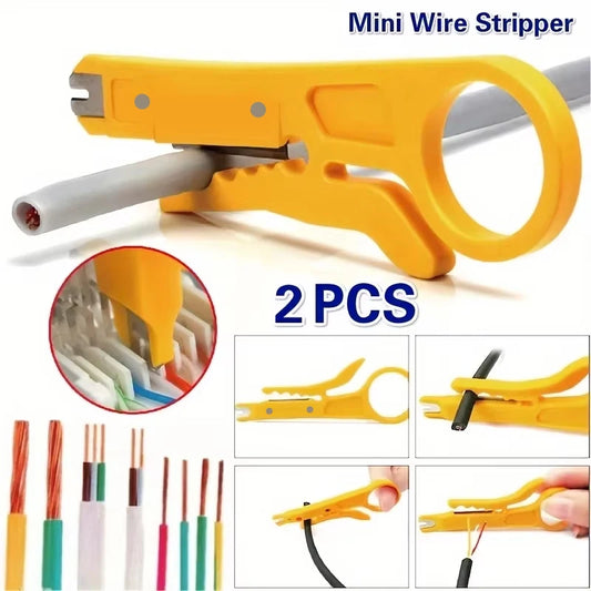 Wire Stripper Crimper Pliers, 2-Piece Multifunctional Cable Cutter Hand Tool Set