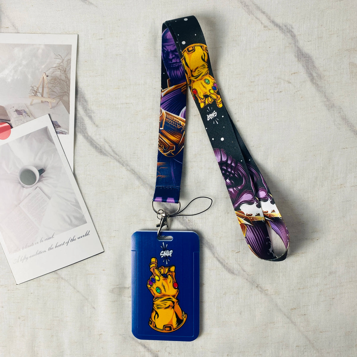 Anime Characters Card Holder Lanyard Keychain Bus ID Credit Card Cover Fans Gift