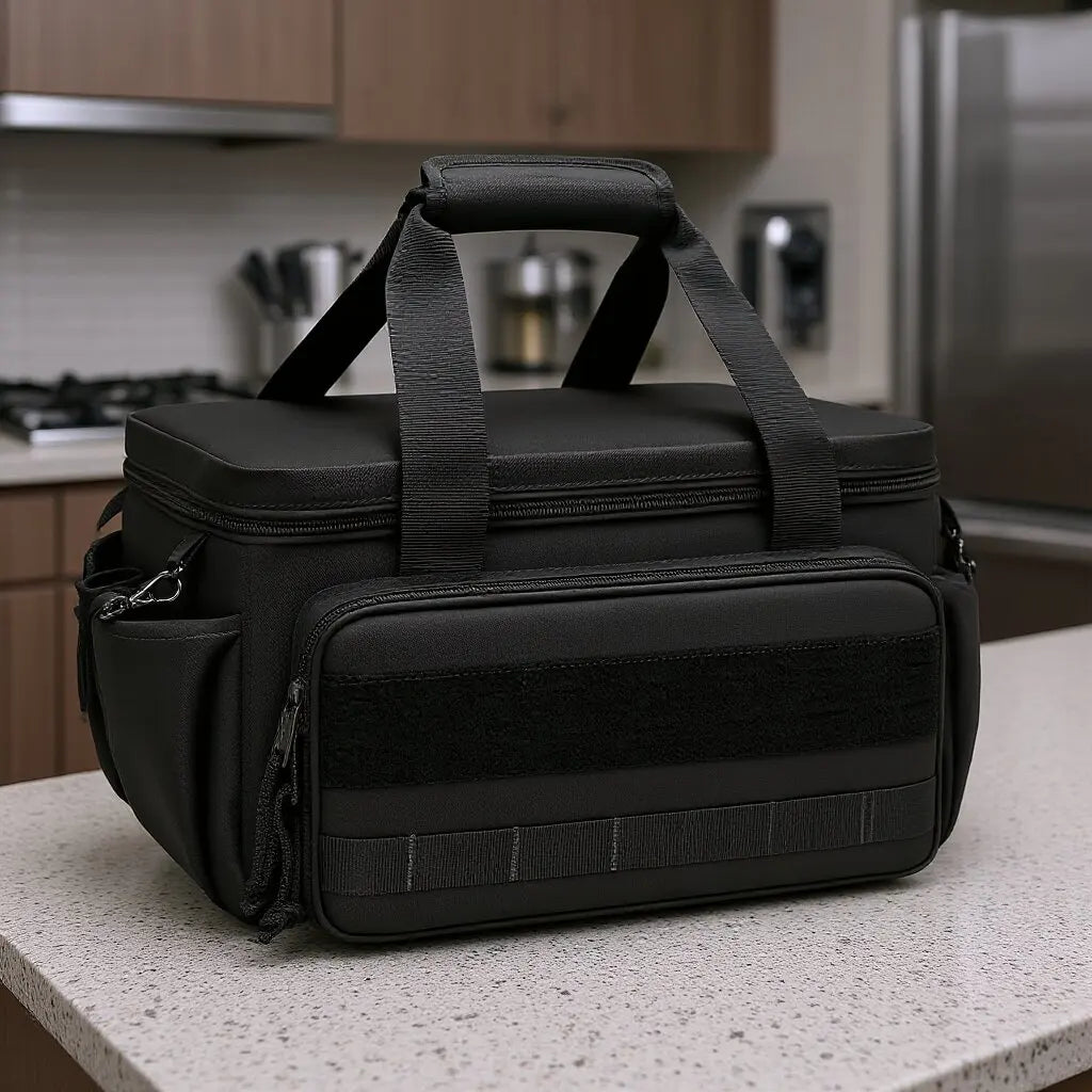 Heavy-Duty Tool Bag 14 Inch – Wide-Mouth Black Tool Organizer for Electricians & Handymen