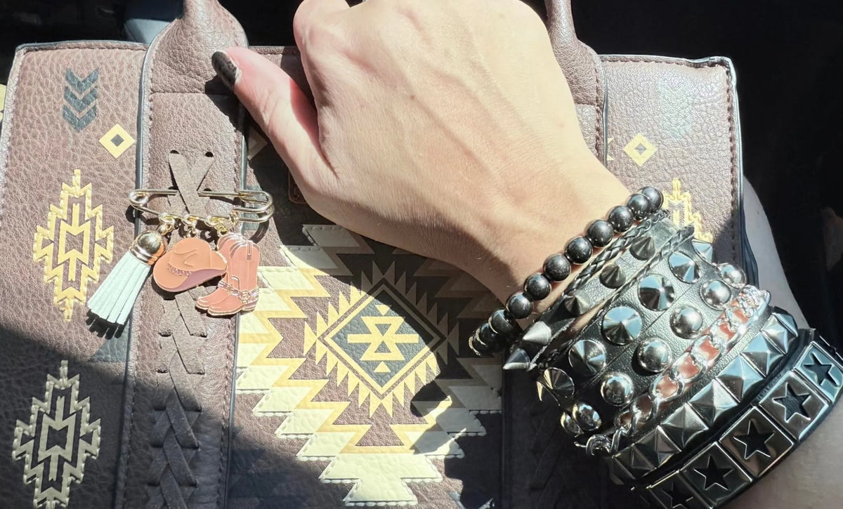 Gothic Punk Studded Leather Cuff Bracelets 3Pcs Set Hip Hop Wristbands Jewelry