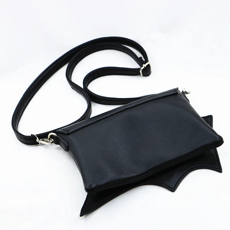 Black Bat Wing Crossbody Bag – Gothic Style Small Batwing Purse Handbag for Women
