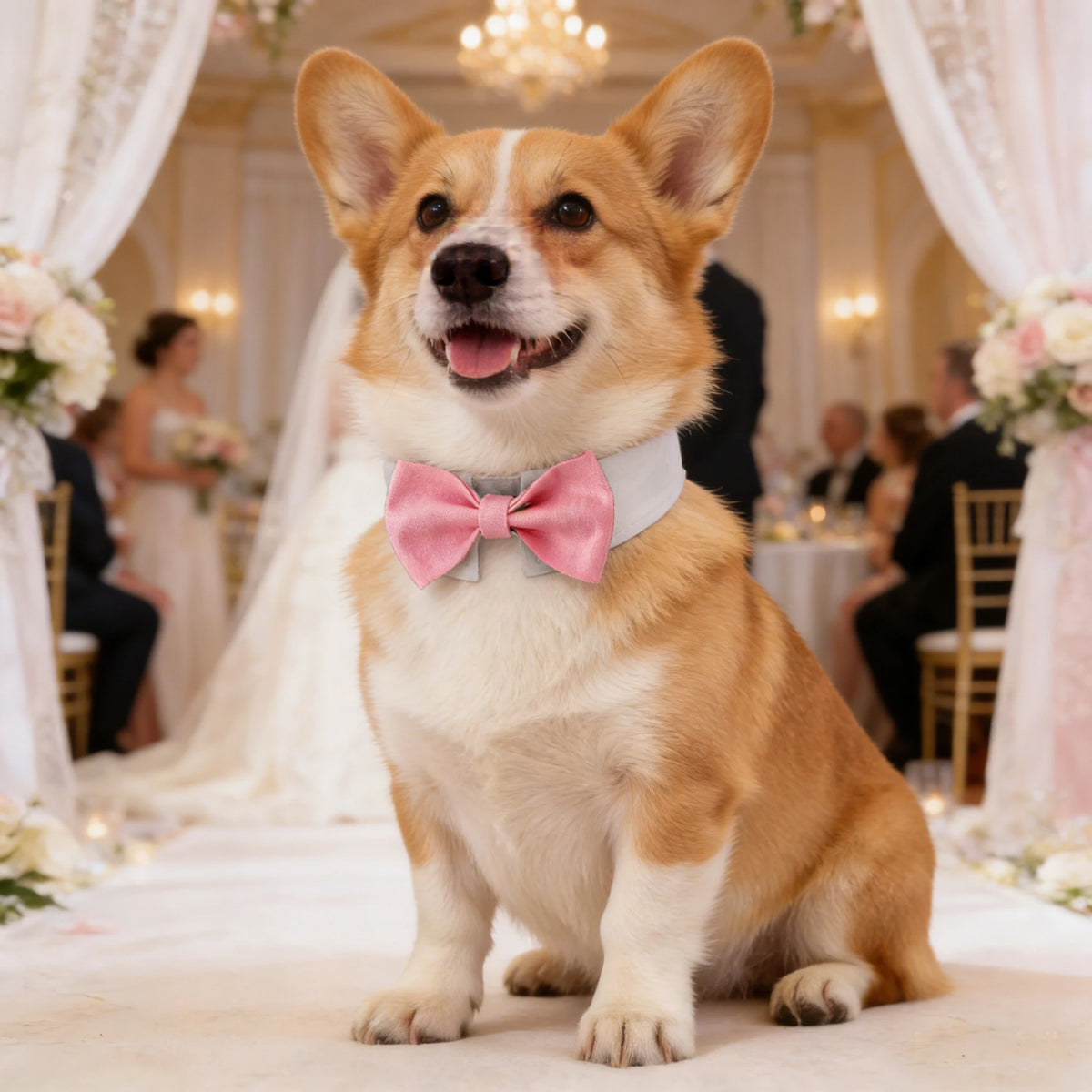 Dog Bow Tie Collar - Adjustable Cat Tuxedo Necktie Collar for Wedding, Holiday and Party Pet Accessories