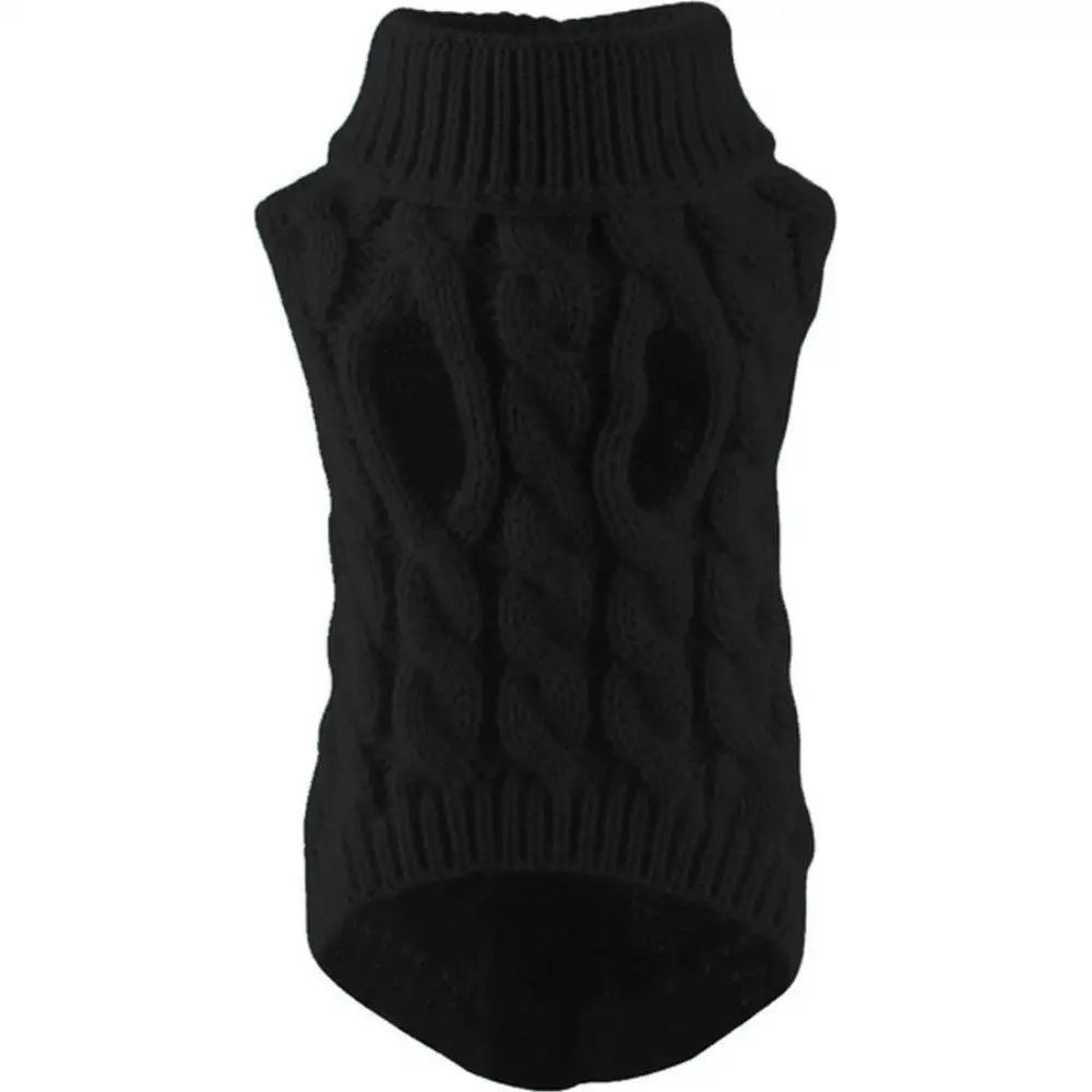 Knitted Turtleneck Pet Sweater Winter Dog Cat Costume Clothes