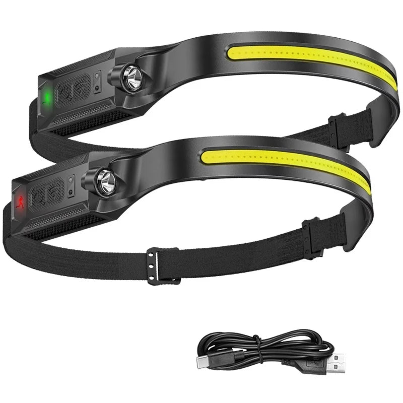 Rechargeable LED Headlamp - 3-Mode USB Work Headlight for Repairs, Camping & Emergencies
