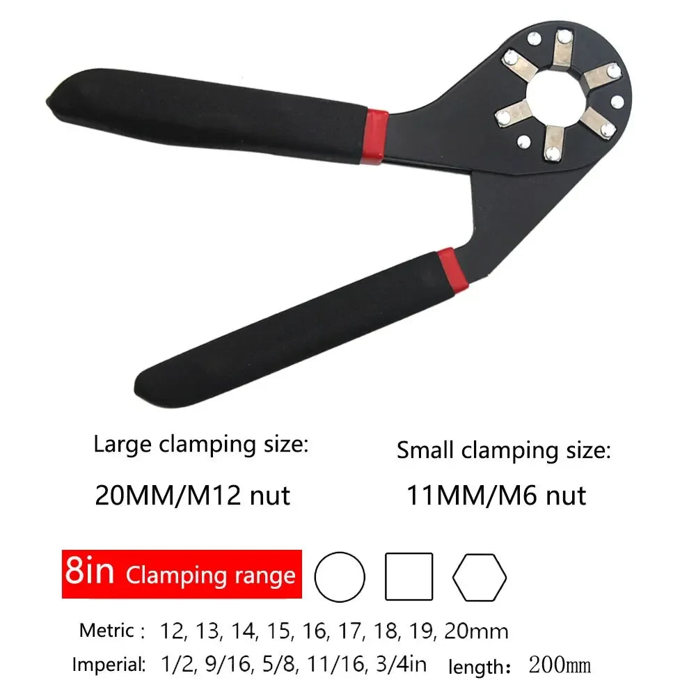 6/8 Inch Adjustable Magic Wrench Multifunction Hex Socket Spanner Household Hand Tool