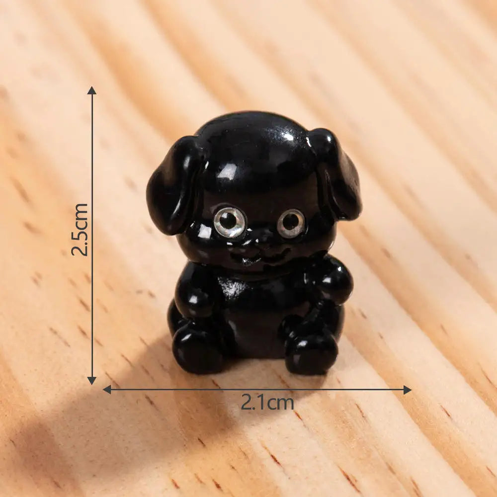 Black Cat Resin Figurine Mini Cartoon Animal Ornament Desktop Decoration Car Micro-Landscape