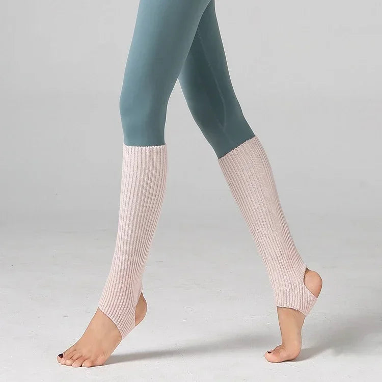 Y2K Knitted Wool Leg Warmers – Slouchy Winter Boot Socks for Women