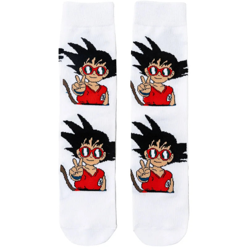 Bandai Dragon Ball Mid-Tube Socks – Anime Cartoon Cotton Crew Socks for Men
