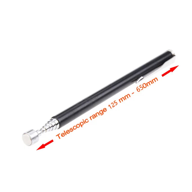 Telescoping Inspection Mirror with LED Light – 360° Swivel Mechanic Pickup Tool
