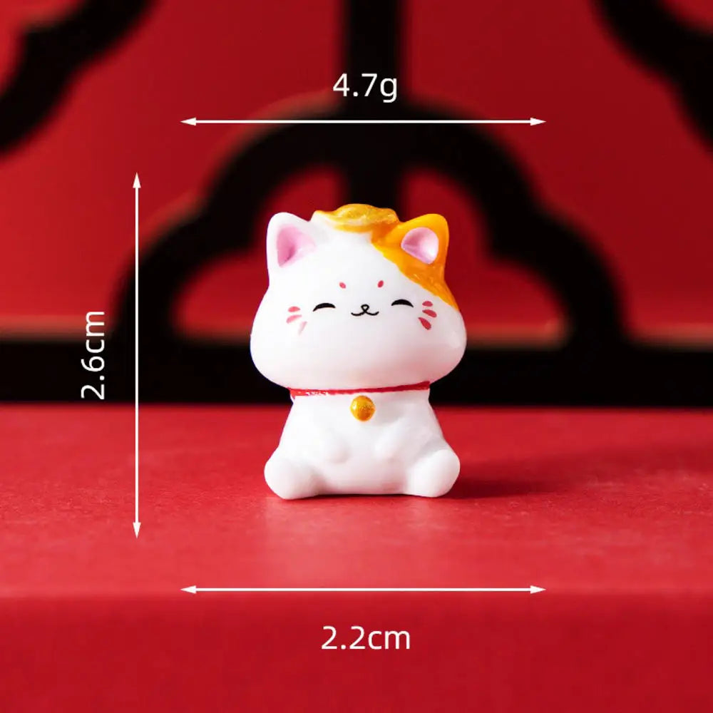 Black Cat Resin Figurine Mini Cartoon Animal Ornament Desktop Decoration Car Micro-Landscape