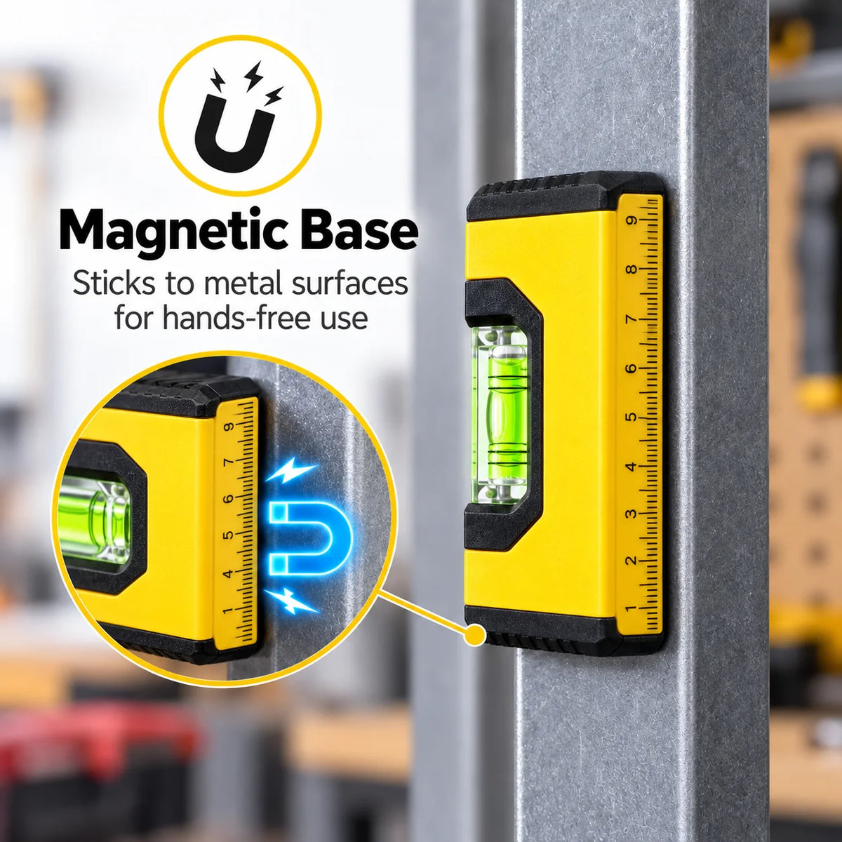 100mm Magnetic Pocket Spirit Level - Precision Aluminum Bubble Level for Woodworking