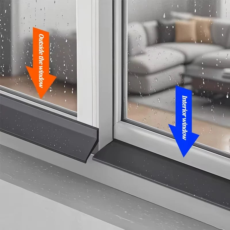 Window Water Blocking Weatherstrip Bar 100cm - Sliding Window Rain Seal