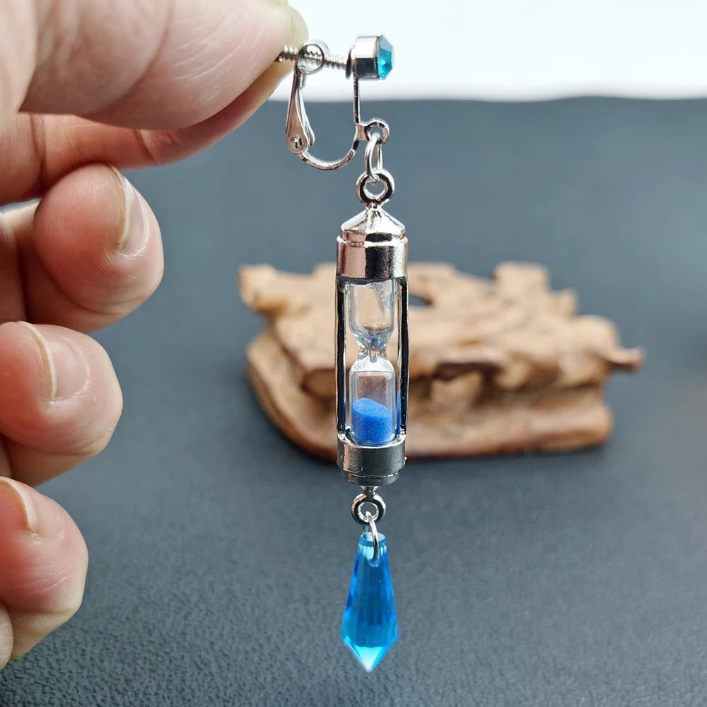 Vanitas Hourglass Anime Drop Earrings Ear Cuff Cosplay Jewelry Unisex Gift