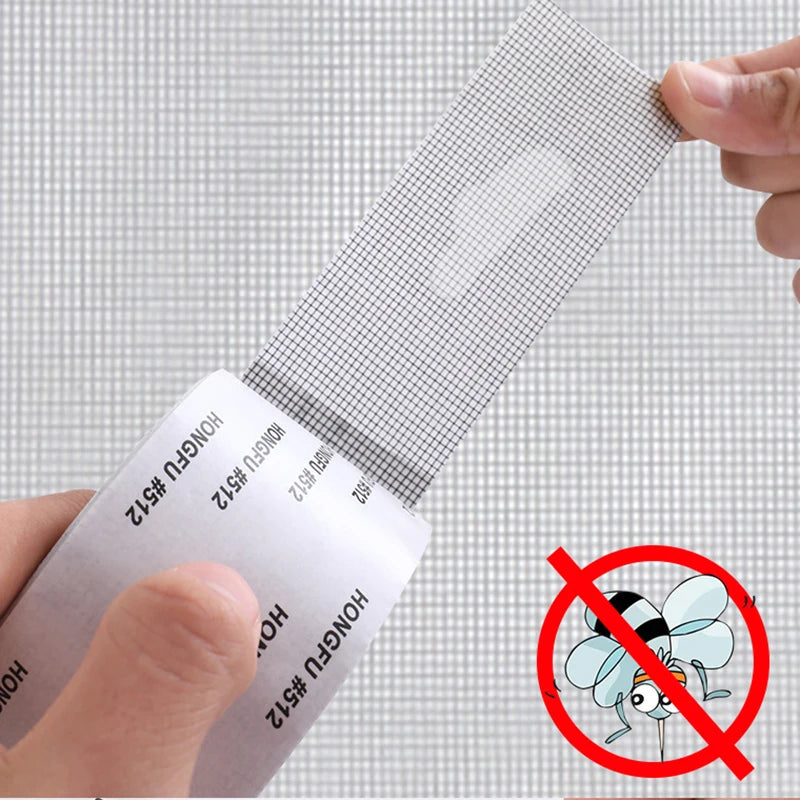 Window Screen Repair Tape, Waterproof Anti-Mosquito Mesh Patch for Doors & Windows