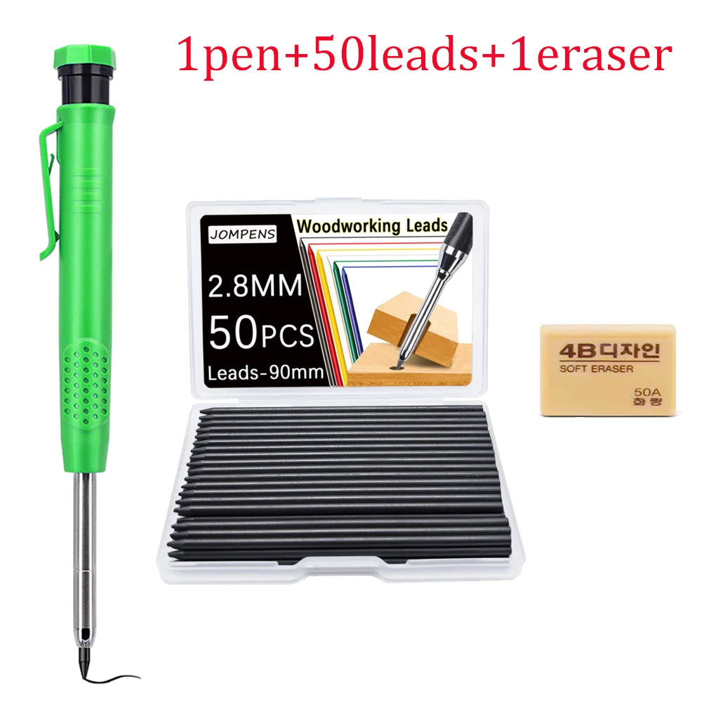 Carpenter Pencil Set 2.8mm Flat Construction Marking Pencils
