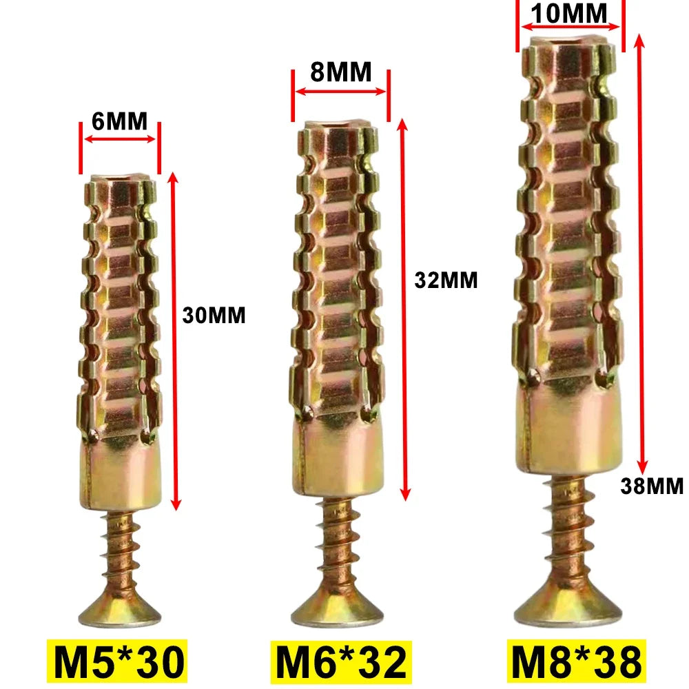 Heavy Duty Steel Wall Anchor Kit with Self-Tapping Screws for Drywall