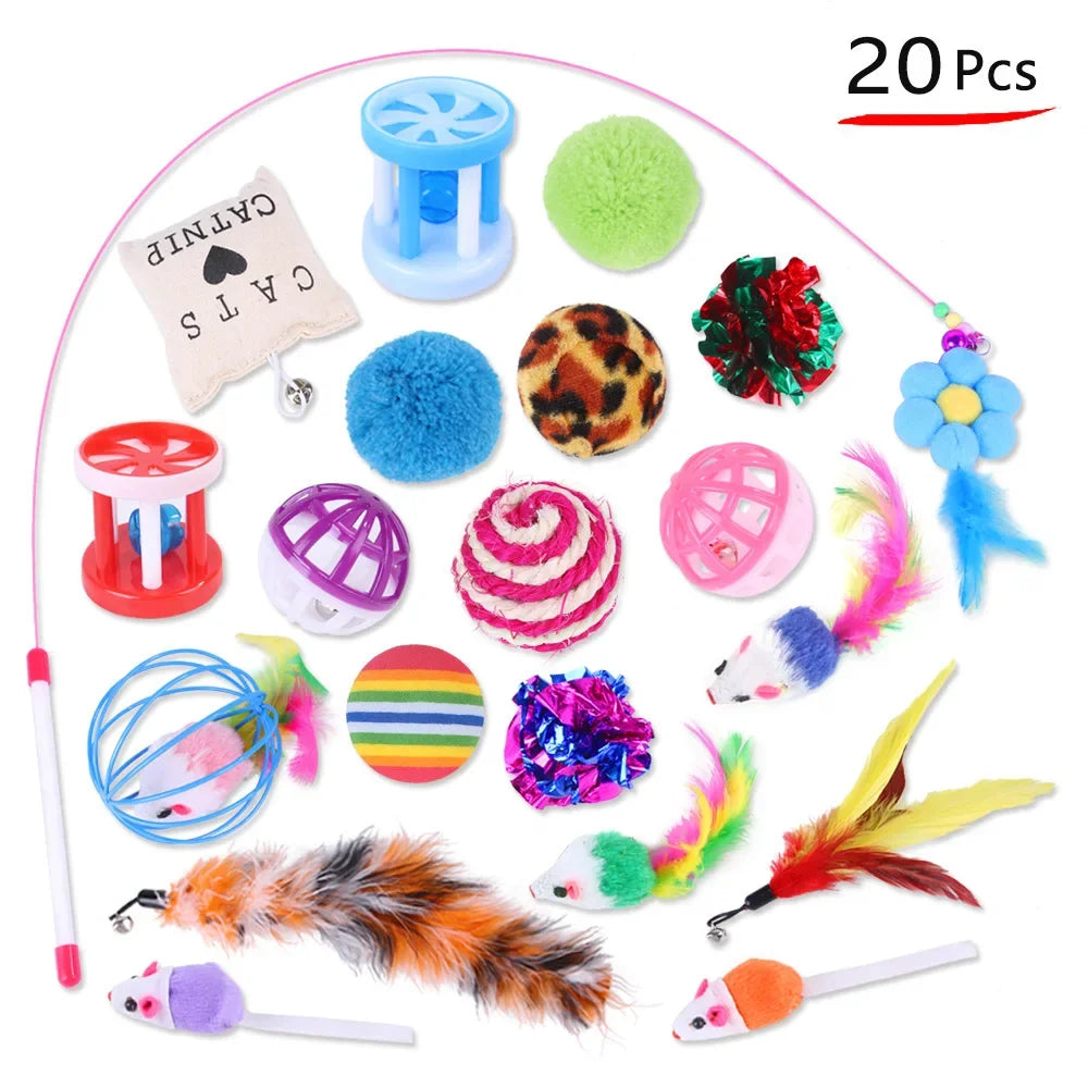 Foldable Cat Tunnel Tent – Mouse Shape Kitten Play Tube with Balls & Fish Toy