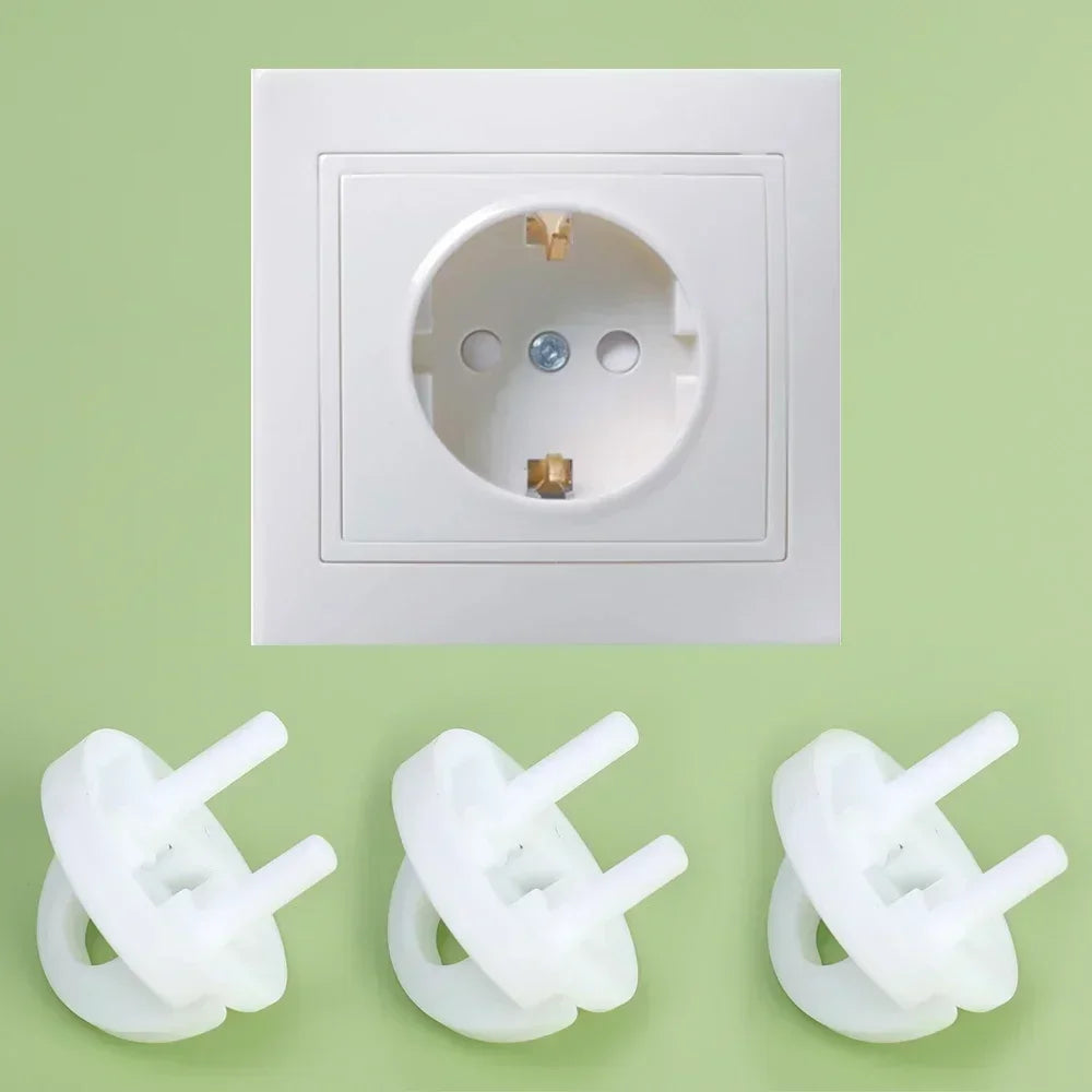 Child Safety Electrical Socket Covers, White Outlet Plug Protectors, 10 PCS