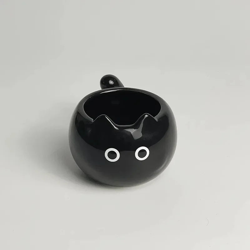 Ceramic Siamese Cat Coffee Mug – Cute Kitten Underglaze Cup for Coffee, Milk & Tea, Gift for Cat Lovers