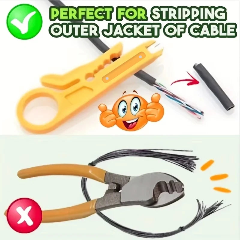 Wire Stripper Crimper Pliers, 2-Piece Multifunctional Cable Cutter Hand Tool Set